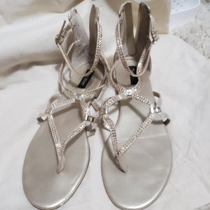 whbm gold gladiator sandal